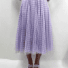 Purple Gingham Tulle Skirt